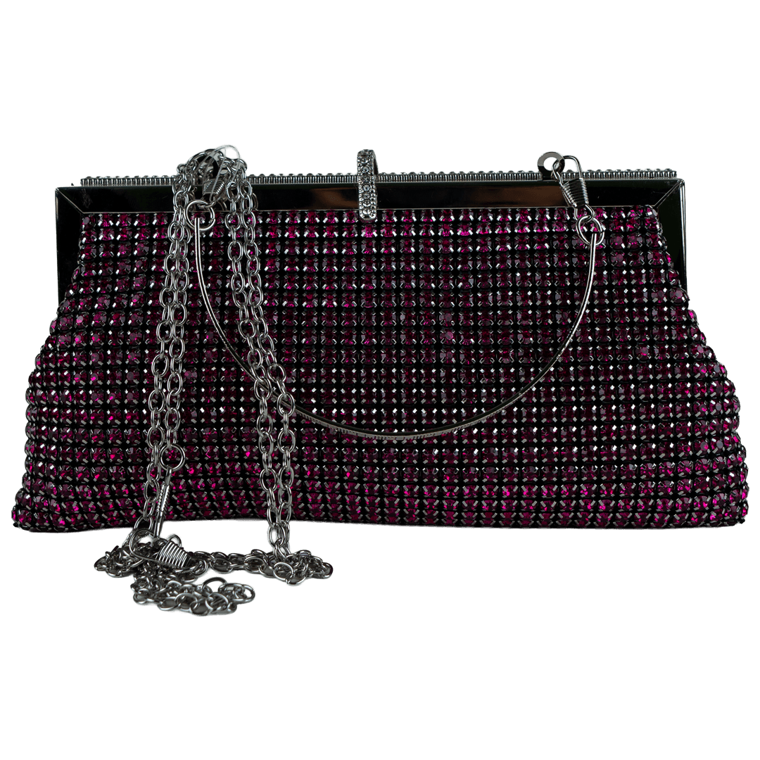 Elegant Crochet Frame Bag with Chain Strap